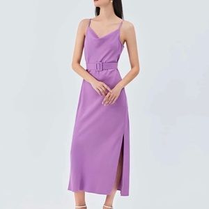 PREMIUM DRAPED BELTED SUNDRESS